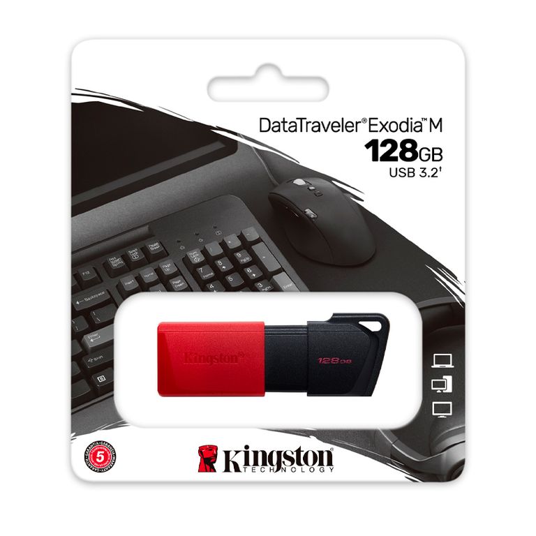 Memoria USB 128GB DataTraveler Exodia M Rojo
