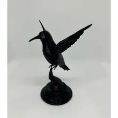 GENERICO - ADORNO EXCLUSIVO COLIBRI NEGRO 23cm x 17cm x 16cm