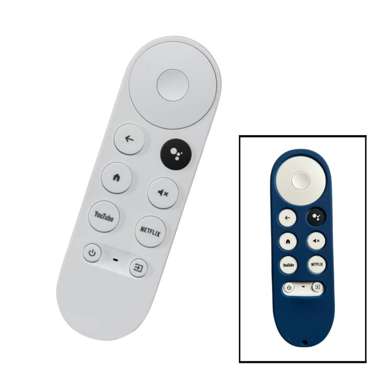 Control chromecast + funda azul + pilas