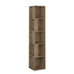 GENERICO - Librero Esquinero Multifuncional Melamina Maderado