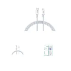 GENERICO - CABLE DE DATOS CARGA RAPIDA TIPO C A TIPO C 60W ABS 1MT X282 C-C BWOO