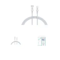 GENERICO - CABLE DE DATOS MINIMALISTA DE SILICONA TIPO C A LIGHTNING X283C-L BWOO