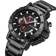 SKMEI - Reloj 9344 MOON PHASE Cronómetro Correa Acero