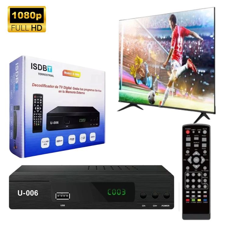 Decodificador Sintonizador Canal Digital de TV FULL HD