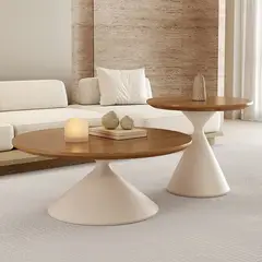 STIL NOVO - MESA DE CENTRO VANIA NOGAL CLARO