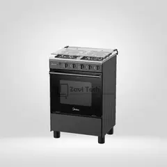 MIDEA - Cocina a Gas 24" 4 Quemadores Negra MGS24FS2LFABBC