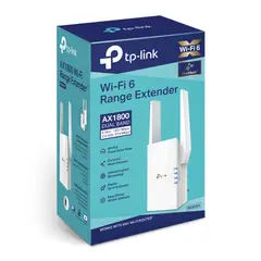 TP LINK - Extensor de Rango Wi-Fi 6 TP-Link RE605X AX1800, Doble Banda, Gigabit