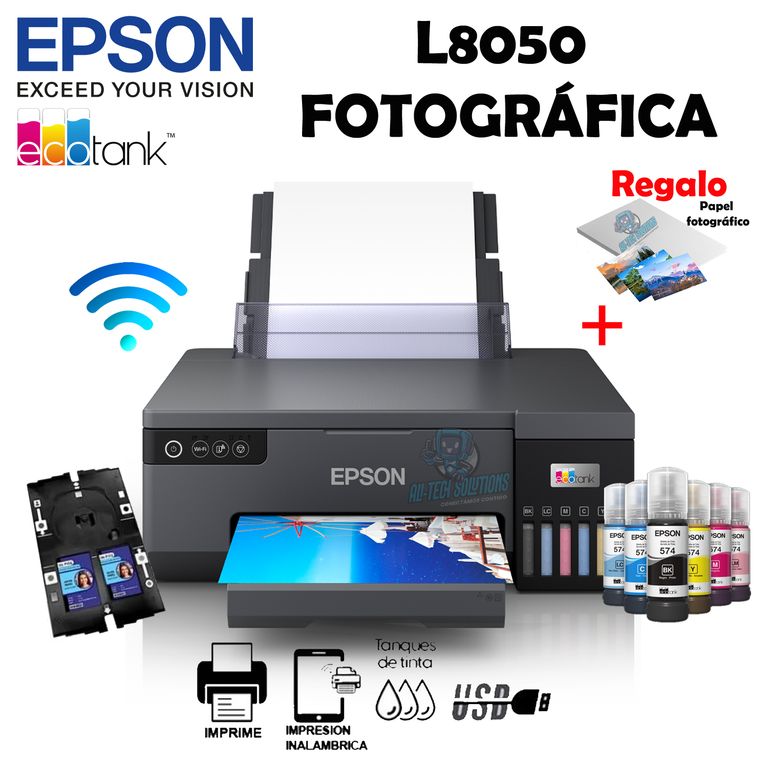 IMPRESORA FOTOGRÁFICA L8050 WIFI PVC CD 6 TINTAS