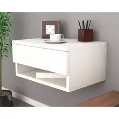 GENERICO - Velador Flotante De Melamina Blanco