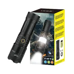 LIDIMI - Linterna Recargable Potente Compacta Blanco Amarillo Rojo Multicolor