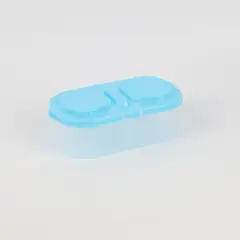 PIA COPELLO STORE - Táper de Plástico Doble Compartimento - Celeste