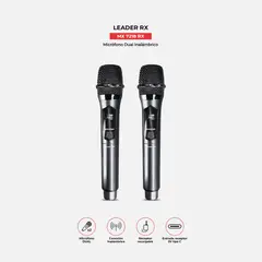 MAXTRON - Micrófono Profesional Dual Bluetooth Leader MX 7218RX