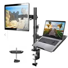 SEISA - Soporte 2 en 1 ZJ-para Monitor y Laptop 13-32 con Brazo Articulado