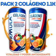 GENERICO - Pack 2 frascos Colágeno Hidrolizado de 1Kg 100gr Colágeno Camu Camu