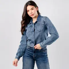 JAROLA - Casaca Denim Pinzas Jesy