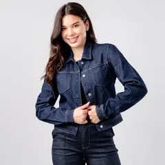 JAROLA - Casaca Denim Pinzas Jesy