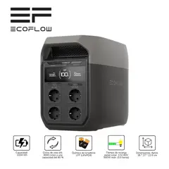 ECOFLOW - Estación de energía portátil 1800 Watts Delta 3 - Negro