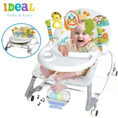 IDEAL BABY & KIDS - Mecedora Ideal para Bebes Musical y Vibrador Zaboo Gris