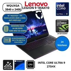 LENOVO - Laptop LEGION 9 18IAX10 INTEL CORE ULTRA 9-RAM 64 GB SSD 2TB GEFORCE RTX 5090 18"WQUXGA