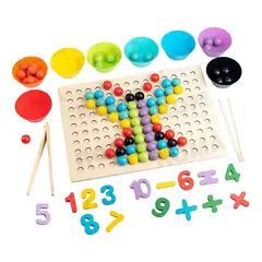 GENERICO - CUENTAS CON TABLERO DE CLAVIJAS MONTESORI - JUEGO DIDÁTICO