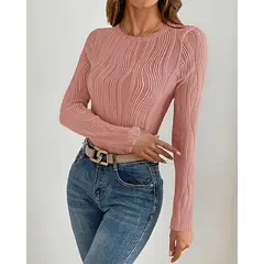 GENERICO - Top Manga Larga Tipo Shein