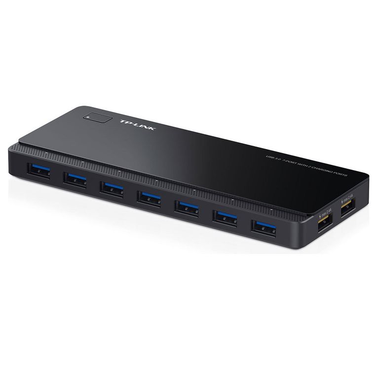 TP-Link - Hub USB 3.0 UH720 con 7 Puertos + 2 Puertos Fast Charger