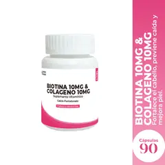 GENERICO - Biotina 10mg & Colageno 100mg 90 cápsulas Dermo Sumak