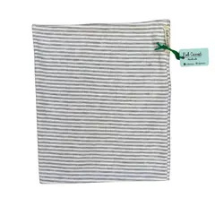 RED CARROT - Cuello de algodon pima gris y blanco rayado