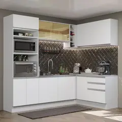 MADESA - Mueble de Cocina Integral de Esquina Glamy 399 cm Blanco 02