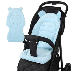 GENERICO - Cojin Asiento Acolchado para Coche de Bebe Celeste
