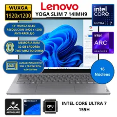 LENOVO - Laptop YOGA SLIM 7 14IMH9 INTEL CORE ULTRA 7-RAM 32 GB SSD 1 TB 14"WUXGA WINDOWS 11