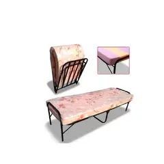 GENERICO - Cama Plegable de 1 Plaza + Colchón de 4"