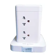 OPALUX - Adaptador tipo Torre de 8 tomas 2 Usb Tipo A + Tipo C OP-TW8
