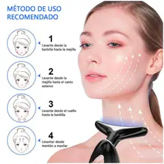 OEM - Masajeador Reductor Arrugas y papada con 3 luz Led RECARGABLE