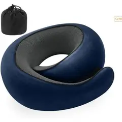ELMEJORPRECIO - Cojín de Cuello Ergonómico Ajustable para Viaje y Oficina Azul