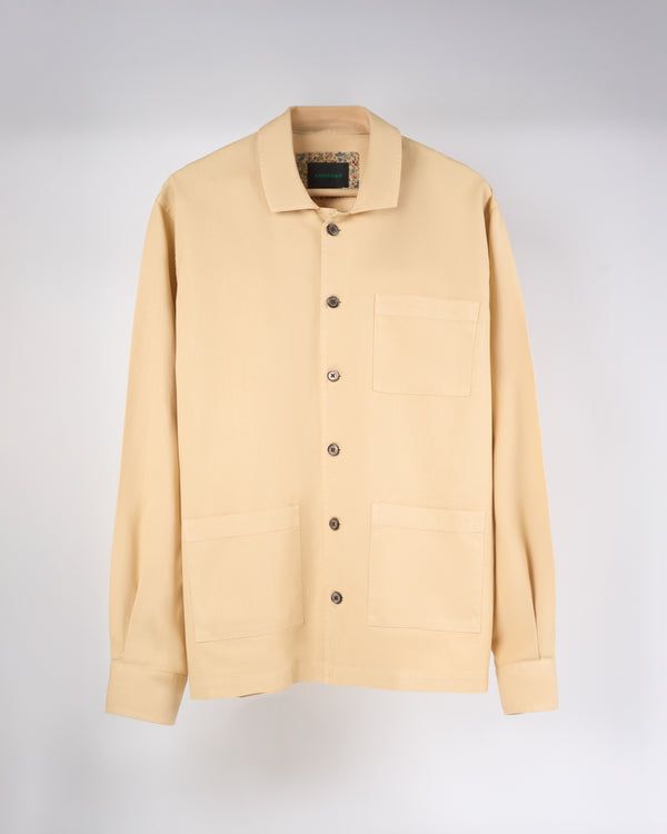 Sobrecamisa con 3 Bolsillos Beige