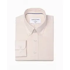 Andrew'S Ties - Camisa Casual de Lino - Natural