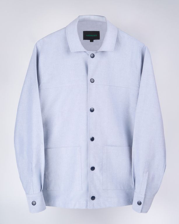 Sobrecamisa Gris con Broche