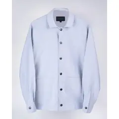 ANDREW'S TIES - Sobre Camisa Gris con Broche