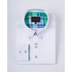ANDREW'S TIES - Camisa Casual Satinada - Blanco