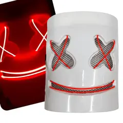 GENERICO - Mascaras para fiestas con luces disfraz de hallowenn Naranja