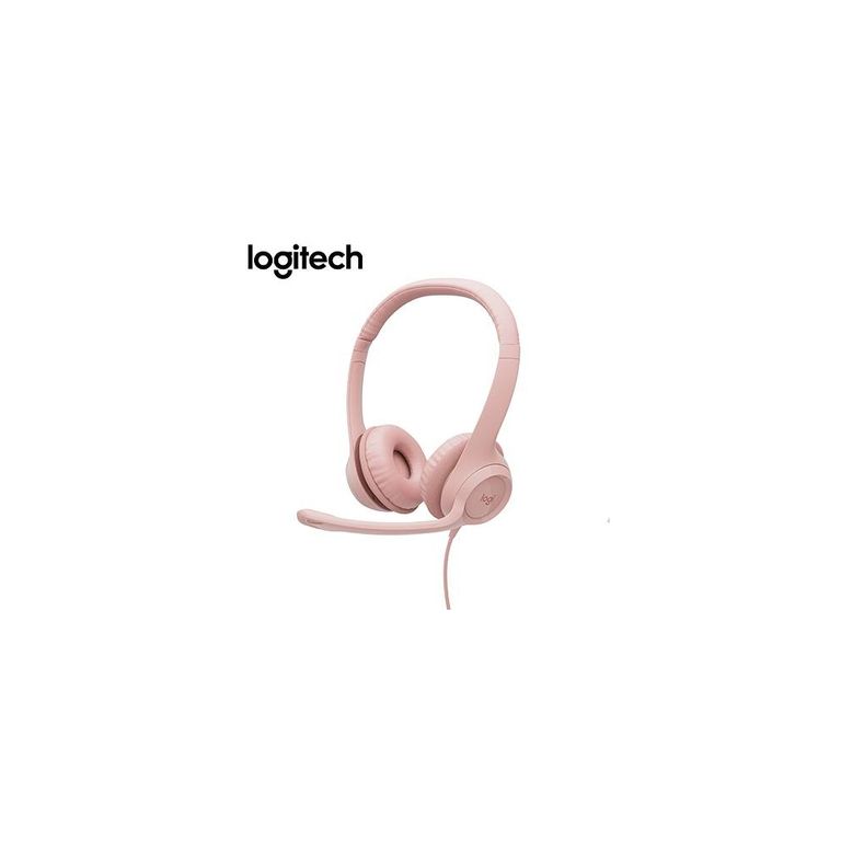 Auriculares H390 Cableados Usb-A Para Pc/Laptop, Color Rosa, Sonido Estéreo De Al