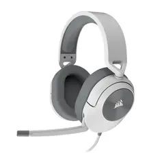 CORSAIR - Auriculares Gaming Hs55, Estéreo, Color Blanco, Sonido Envolvente Y Comodidad Prem