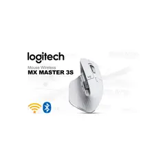 LOGITECH - Mouse Mx Master 3S Wireless Blanco Y Gris - Conectividad Bluetooth, Ergonomía Sup