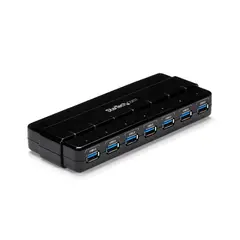 STARTECH - Hub Usb 3.0 De 7 Puertos Con Adaptador De Alimentación - Concentrador De Sobremes