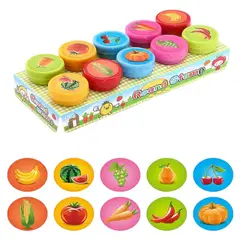 GENERICO - Set 10 sellos frutas y verduras