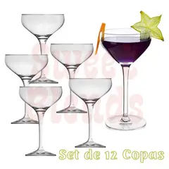 NADIR - Set Copa Martini 340ml Mistic 12 Copas Grande Brasil