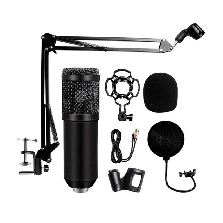 Micrófono Condensador con Brazo soporte Antipop BM800A