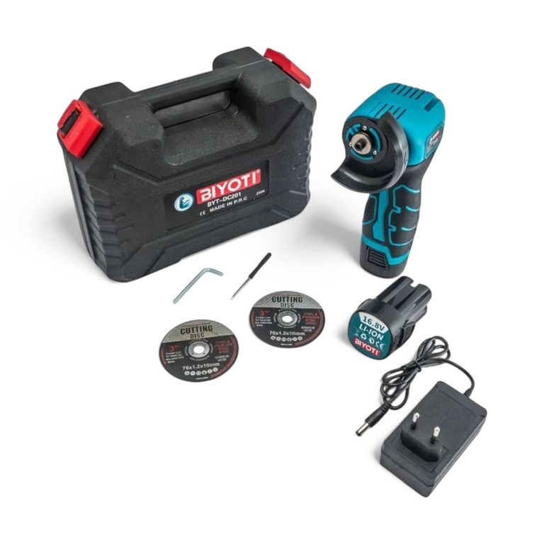 Mini Amoladora Angular Inalámbrica 16V Biyoti BYT-DC201