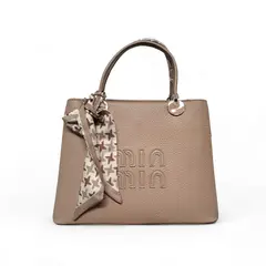 GENERICO - Cartera Para dama Con cierre elegante color beige